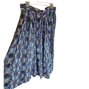 Sudden Impact Blue Cotton Womens skirt Plus Sz 20. Multi colored.